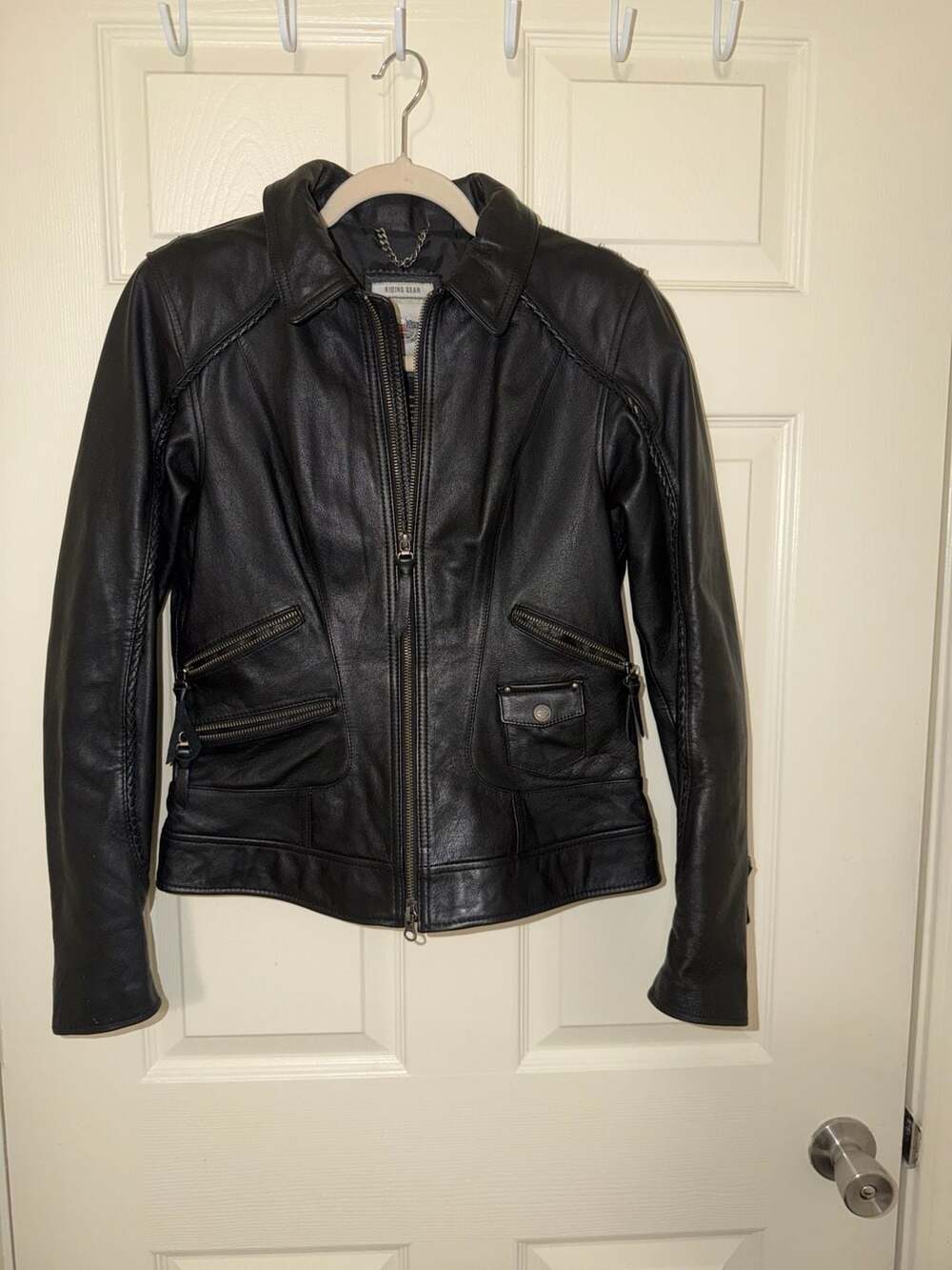 Harley Davidson Women's Heritage Braided Leather Motorcycle Jacket Size S